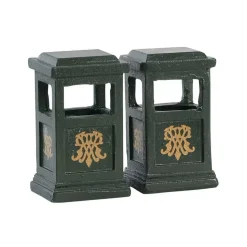 Cestini Portarifiuti - Green Trash Can, Set Of 2