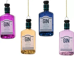 1 Ciondolo Natalizio A Forma Di Bottiglia Di Gin Colore Assortito