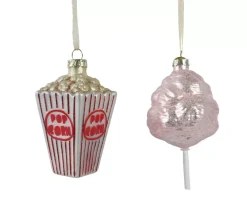 1 Ciondolo Natalizio H11.5Cm Pop Corn/Zucchero Filato Modello Assortito