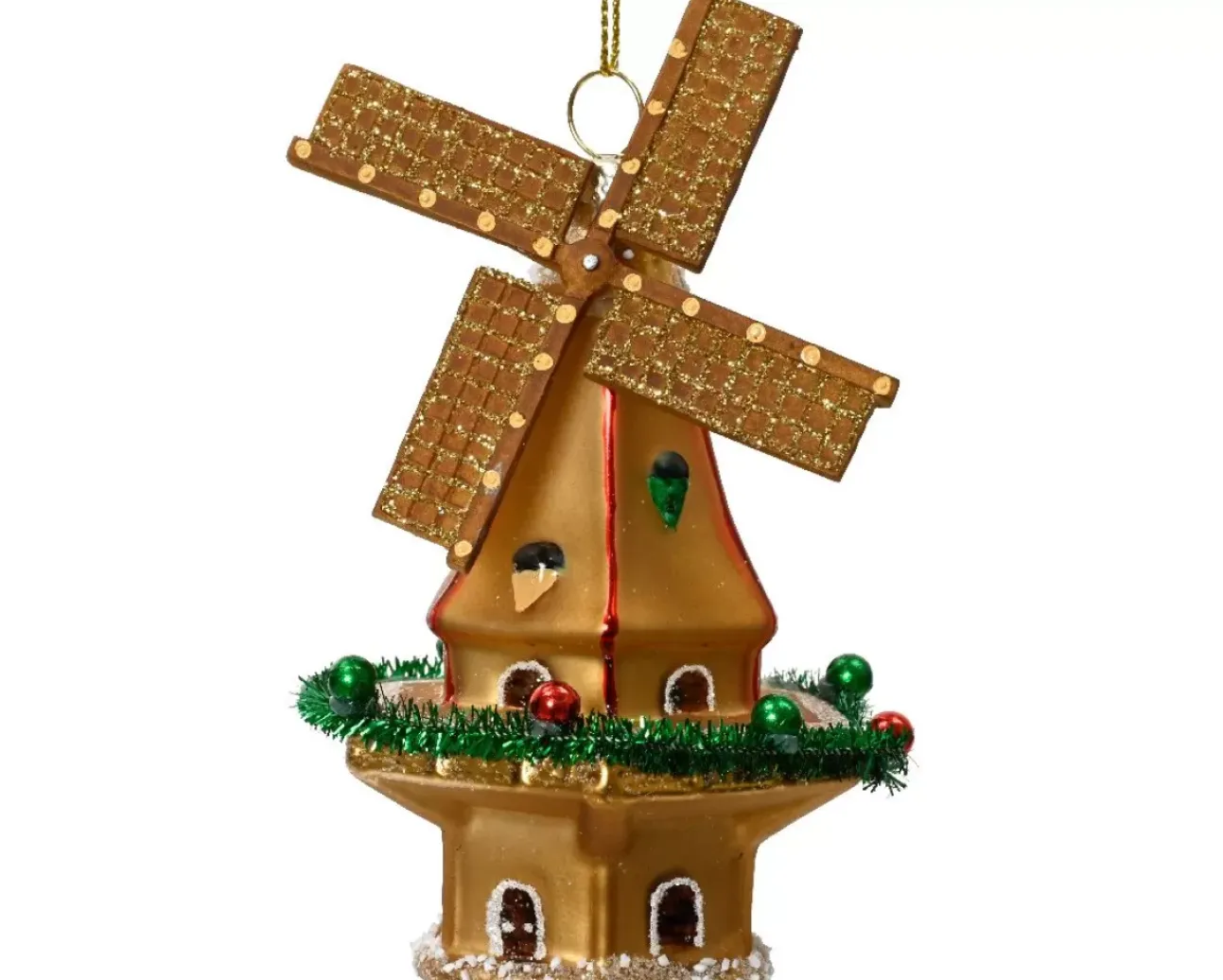 Ciondolo Natalizio Mulino A Vento Appendibile