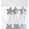 6 Clip Stelle Argento Effetto Swarovski