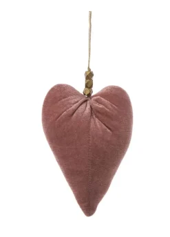 Cuore Velluto Appendibile 18Cm Rosa