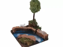 Curva Di Fiume Con Albero 14X14X14Cm