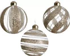 1 Decorazione Appendibile A Tema Natale D8Cm Champagne Modello Assortito