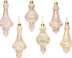 1 Decorazione Appendibile A Tema Natale Rosa/Glitter Modello Assortito