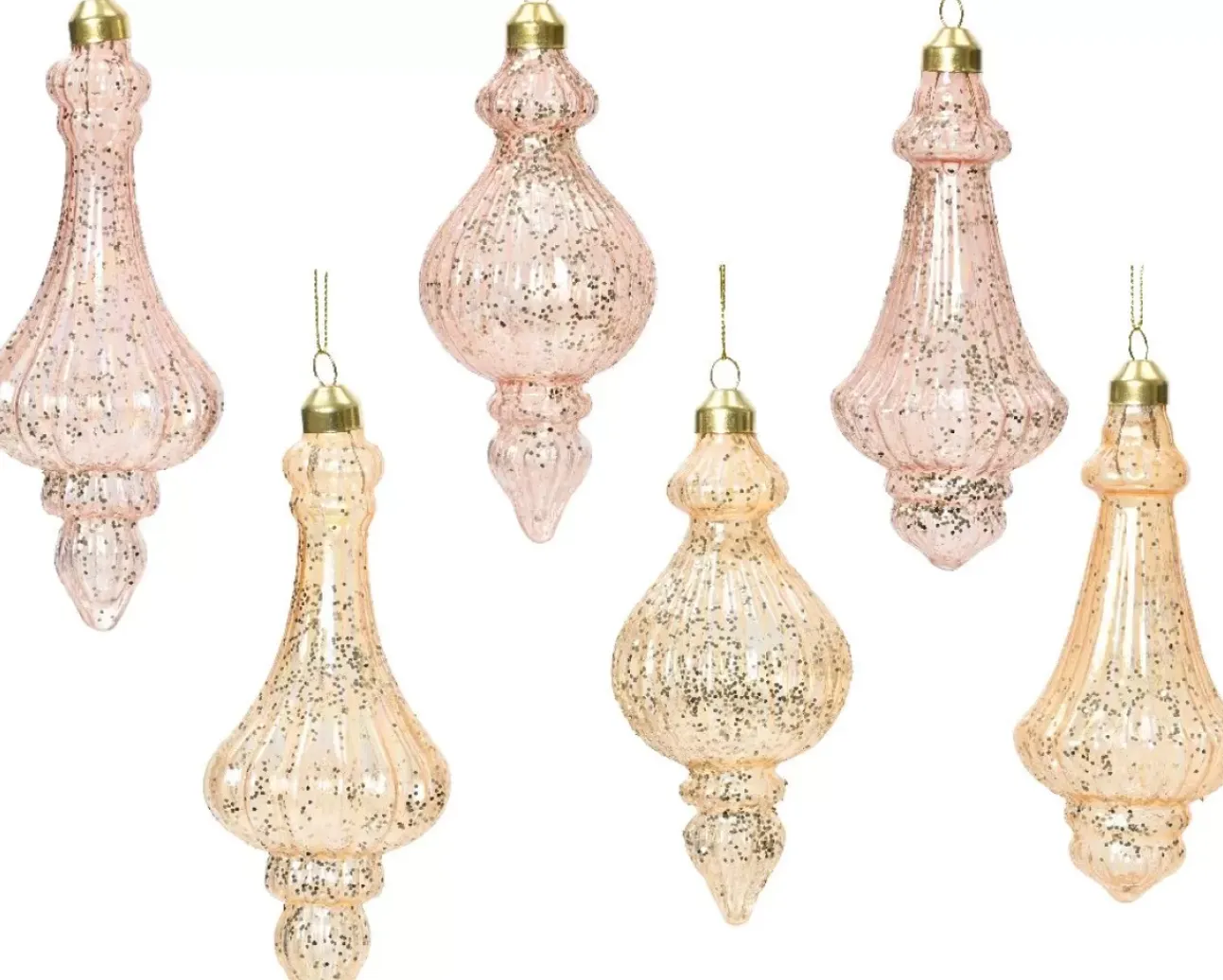 1 Decorazione Appendibile A Tema Natale Rosa/Glitter Modello Assortito