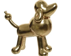 Decorazione Cane 12X24X23Cm Champagne/Oro