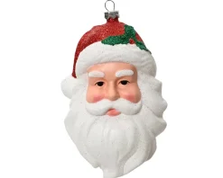 1 Decorazione Santa Claus Babbo Natale Appendibile Bianco E Rosso
