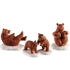 Famiglia Di Orsi Sulla Neve - Bear Family Snow Day, Set Of 4
