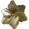 Fiore Con Clip E Bacche Oro 15X8Cm