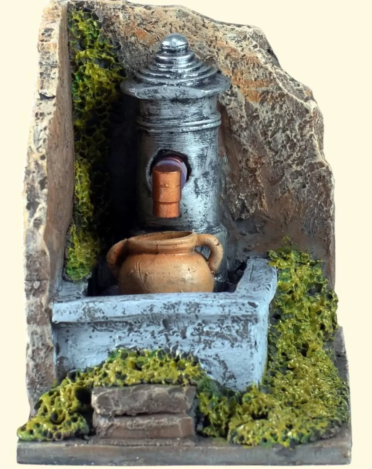 Fontana Con Pompa 9.5X14X12Cm Per Presepe
