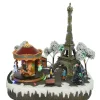 Giostrina A Led Tour Eiffel 29,5X24X30Cm Con Musica E Movimento