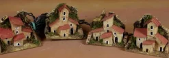 4 Gruppi Casette Con Luci 10X6X8Cm