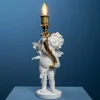 Lampada Da Tavolo Putto 23X22X49Cm Bianco/Oro