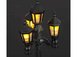 Lampione Con 4 Luci A Batteria H 11 Cm Per Presepe