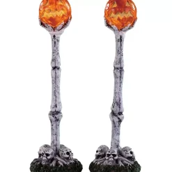 Lanterna Illuminata Con Teschi - Lighted Lantern Bone Post