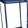 Lanterna In Metallo Blu 18X18X36,3Cm