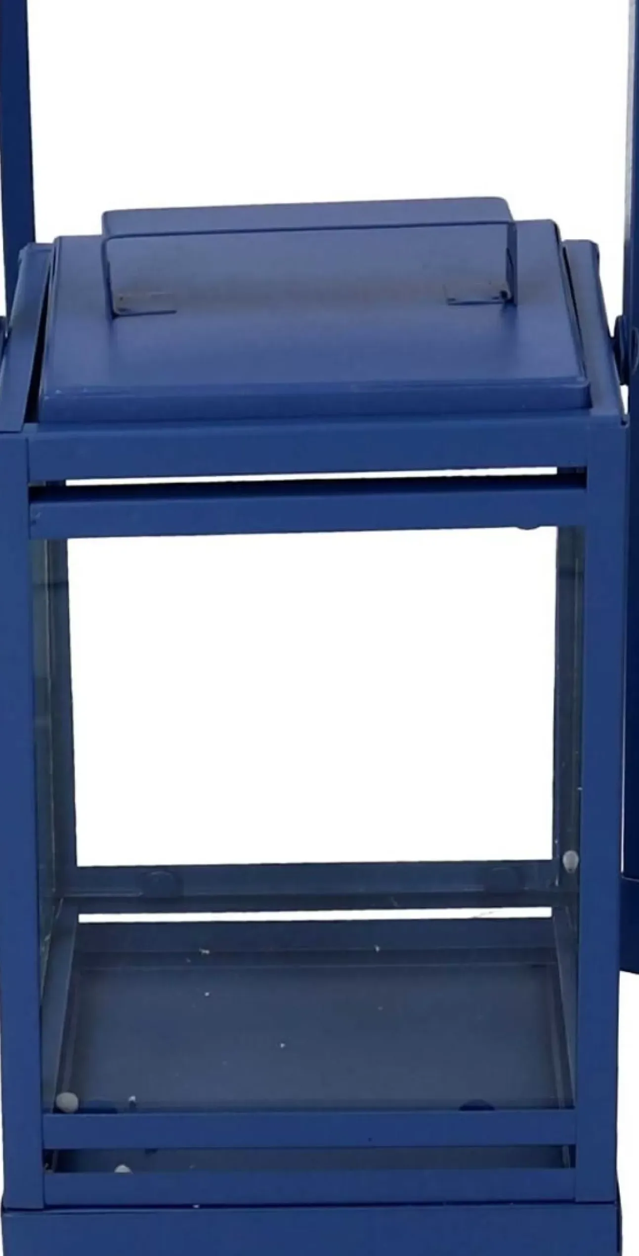 Lanterna In Metallo Blu 12X12X20Cm