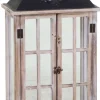 Lanterna Rettangolare In Legno Marrone 33X17X64Cm