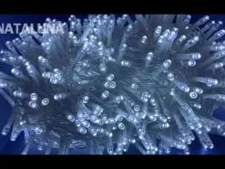 Luci Di Natale 300 Led Bianco / Blu 8 Giochi Di Luce