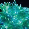 Luci Di Natale 300 Led Bianco / Verde 8 Giochi Di Luce