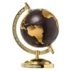 Mappamondo Oro/Nero Con Base D.20 H.20.5Cm