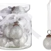 Mini Pallina Argento Con Fiocco 2,5Xh2,5Cm
