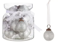 Mini Pallina Argento Con Fiocco 2,5Xh2,5Cm
