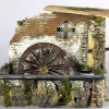 Mulino Ad Acqua Con Motorino Funzionante 20X14X18Cm