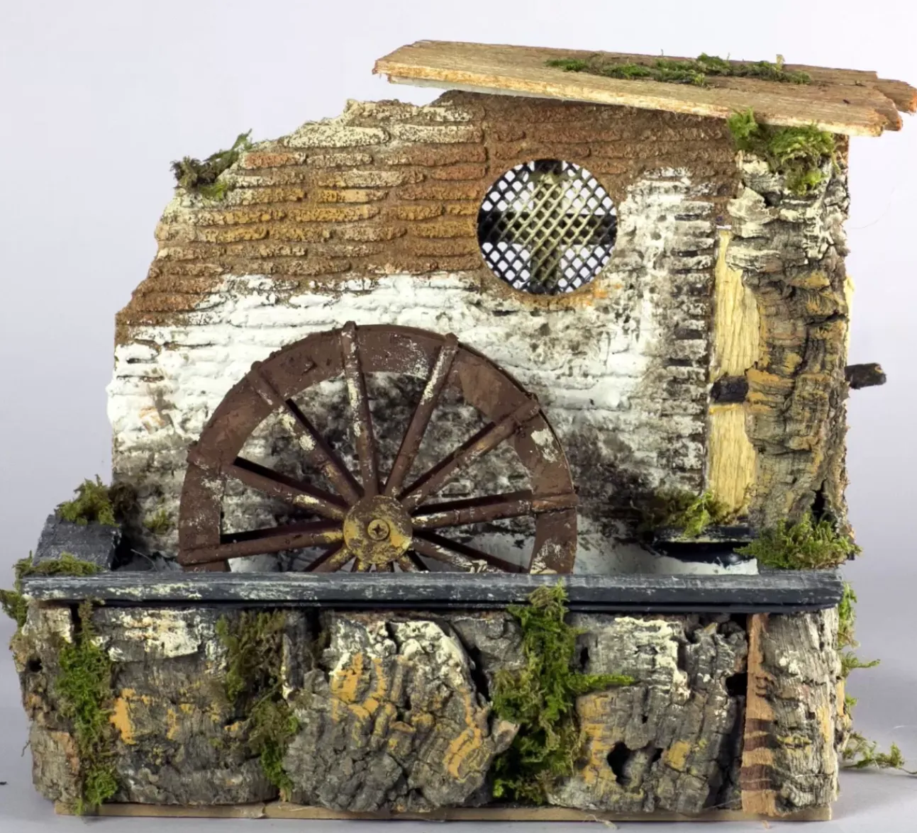 Mulino Ad Acqua Con Motorino Funzionante 20X14X18Cm