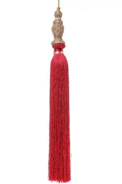 Nappa Decoro Pendente Rossa 9X9X50Cm