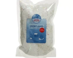 Neve Artificiale Bianca Con Fiocchi Colorati Per Decori Natalizi