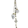 Offerta 2 Decorazioni Appendibile In Vetro Argento 6X6X37.5Cm
