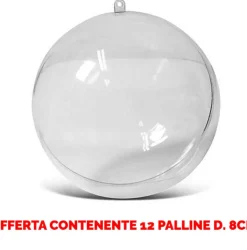 Offerta 12 Palline In Plexiglass Divisibile O8Cm