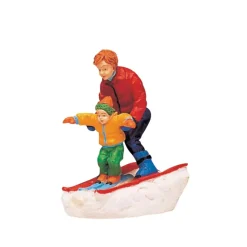 Padre E Figlio Che Sciano - Father & Son Skiing
