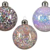 1 Pallina Di Natale Con Glitter Modello Assortito Multicolor