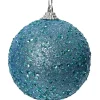 Pallina Di Natale D.8Cm Sugar Blue Con Glitter
