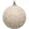 Pallina Di Natale Glitterata D.8 Cm Rosa Pallido