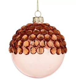 Pallina In Vetro Jewel Salmone O8Cm