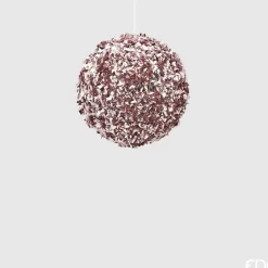 Pallina Rosa Con Glitter 10Cm