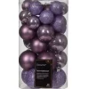 30 Palline Di Natale Assortite Colore Lilla