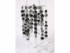 Paralume 30X60Cm Argento Lucido Pendente