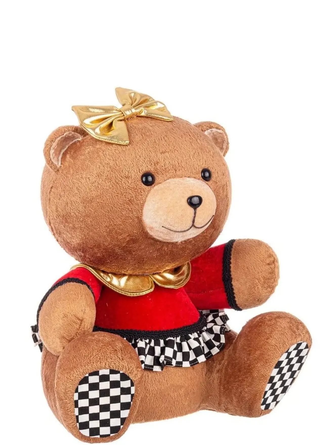 Peluchesorso Colyn Seduto Vestito Rosso 28X33H