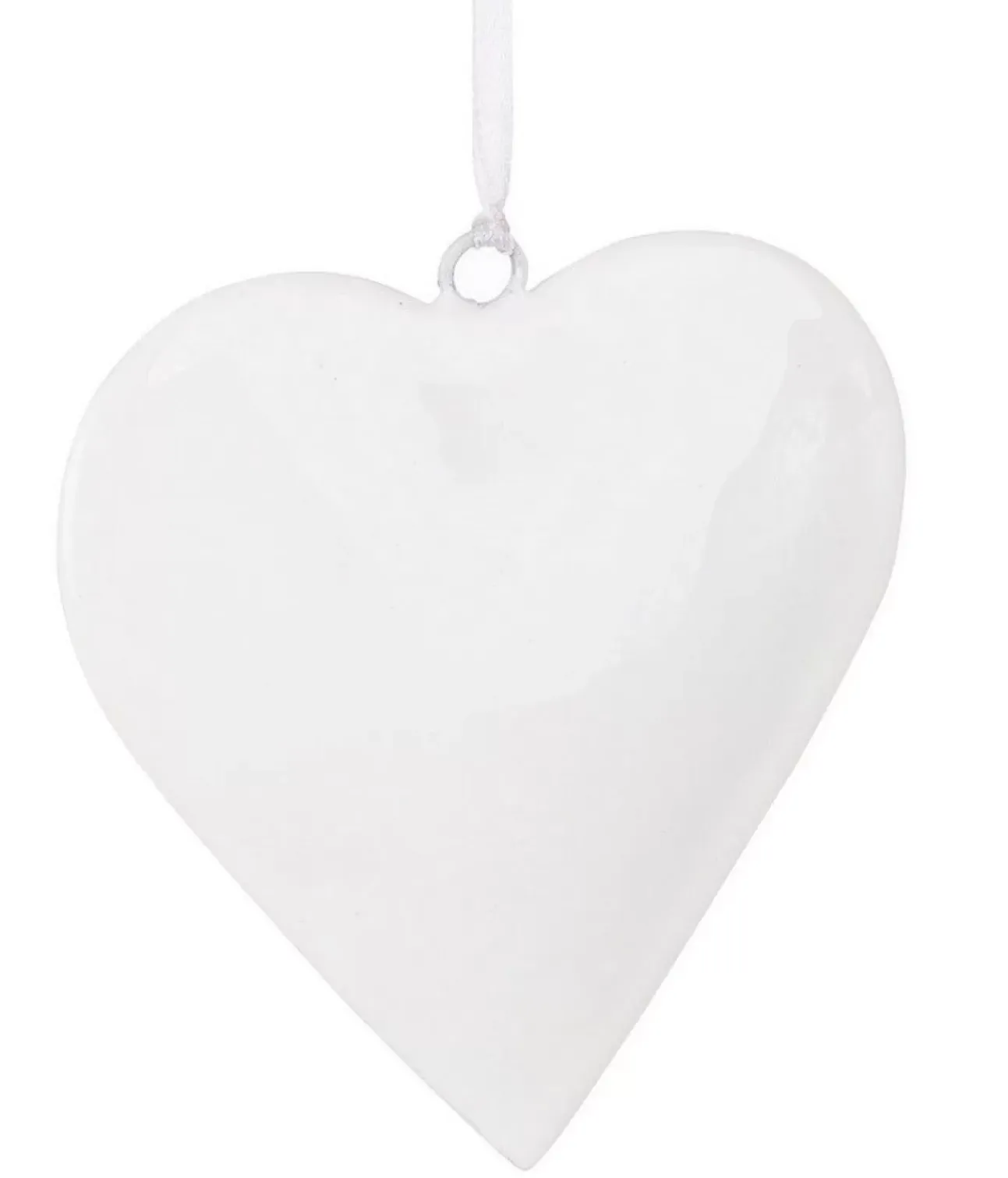 Pendaglio Shyla Cuore Bianco In Metallo 10X10Cm
