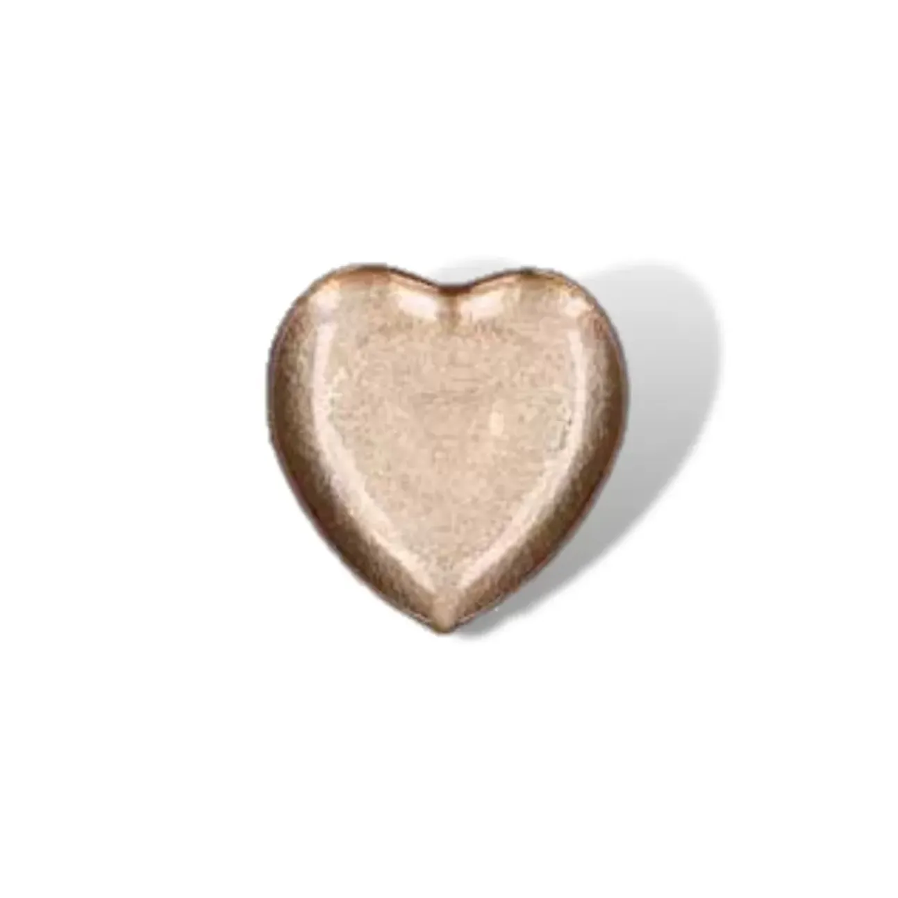 Piatto Cuore Oro In Vetro