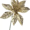Pick Poinsettia Oro H22,5Cm