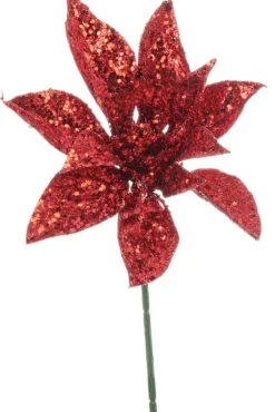 Pick Poinsettia Rossa H22,5Cm