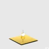 Portacandele Con Base Specchio Quadrata 20X20 Oro