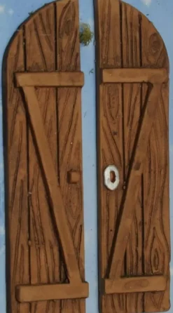 Portone Due Ante Ad Arco In Resina 11,5X5,5Cm