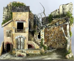 Presepe Con Luci Funzionanti 50X26X35Cm
